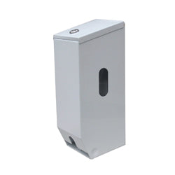 Double Toilet Roll Dispenser in White Powder Coat