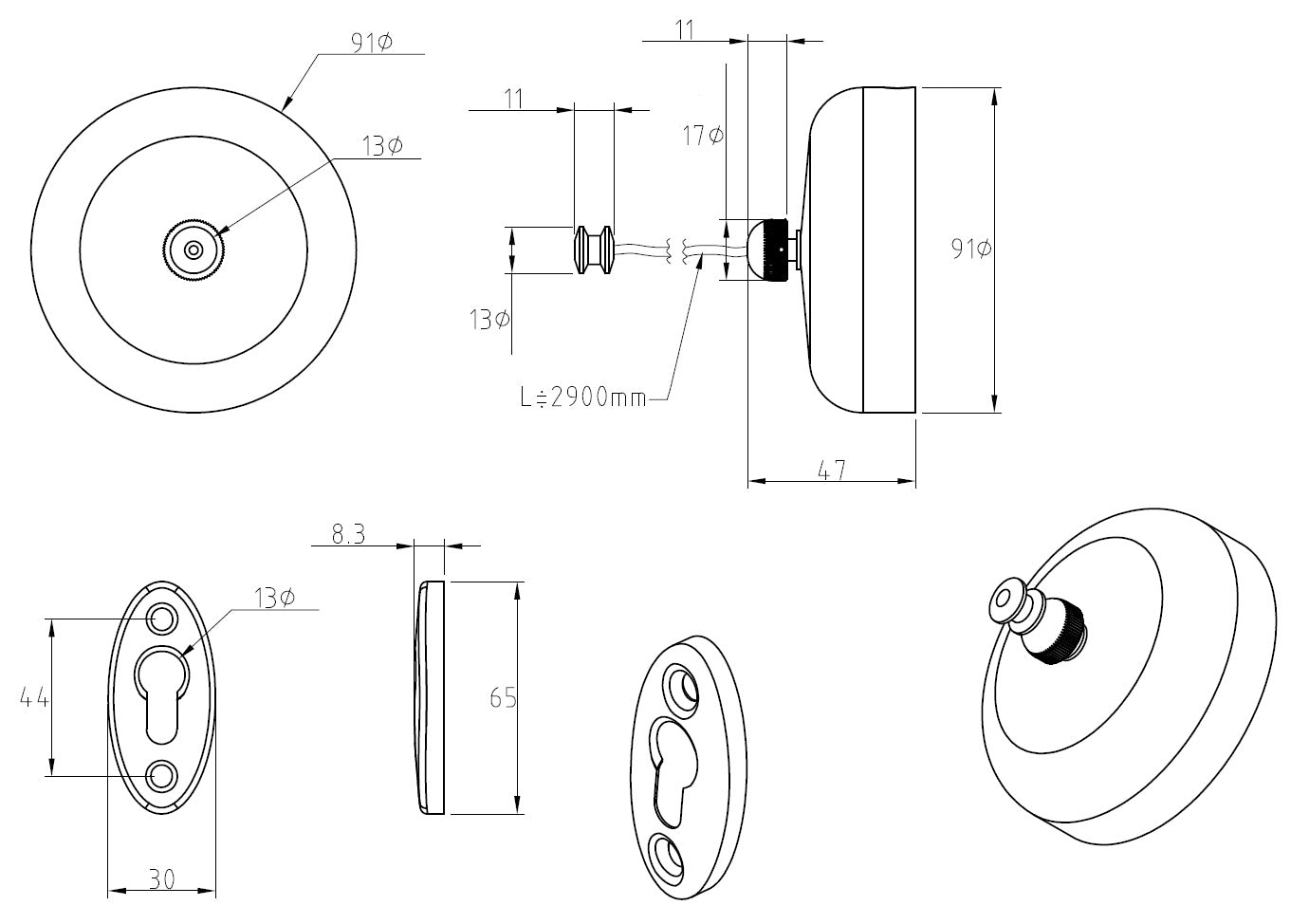 Retractable Clothes Line in Polished Stainless Steel
