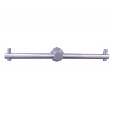 15mmØ Double Toilet Roll Holder in Satin Stainless Steel