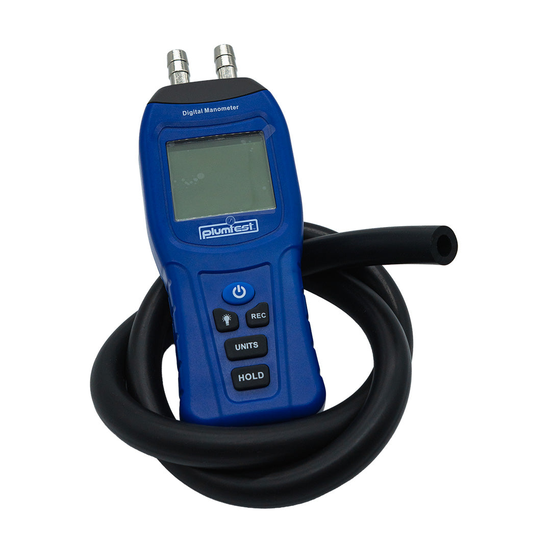 Plumtest Digital Manometer Single Port - 0-15kPa Gas Pressure Gauge