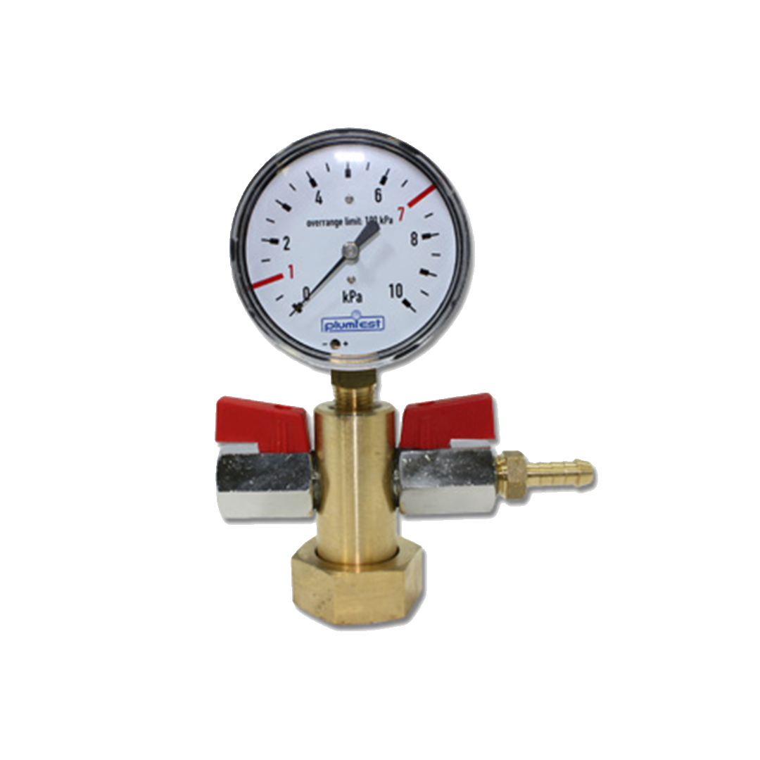 Plumtest Dry Manometer - 10kPa Fitting Line Test Gauge