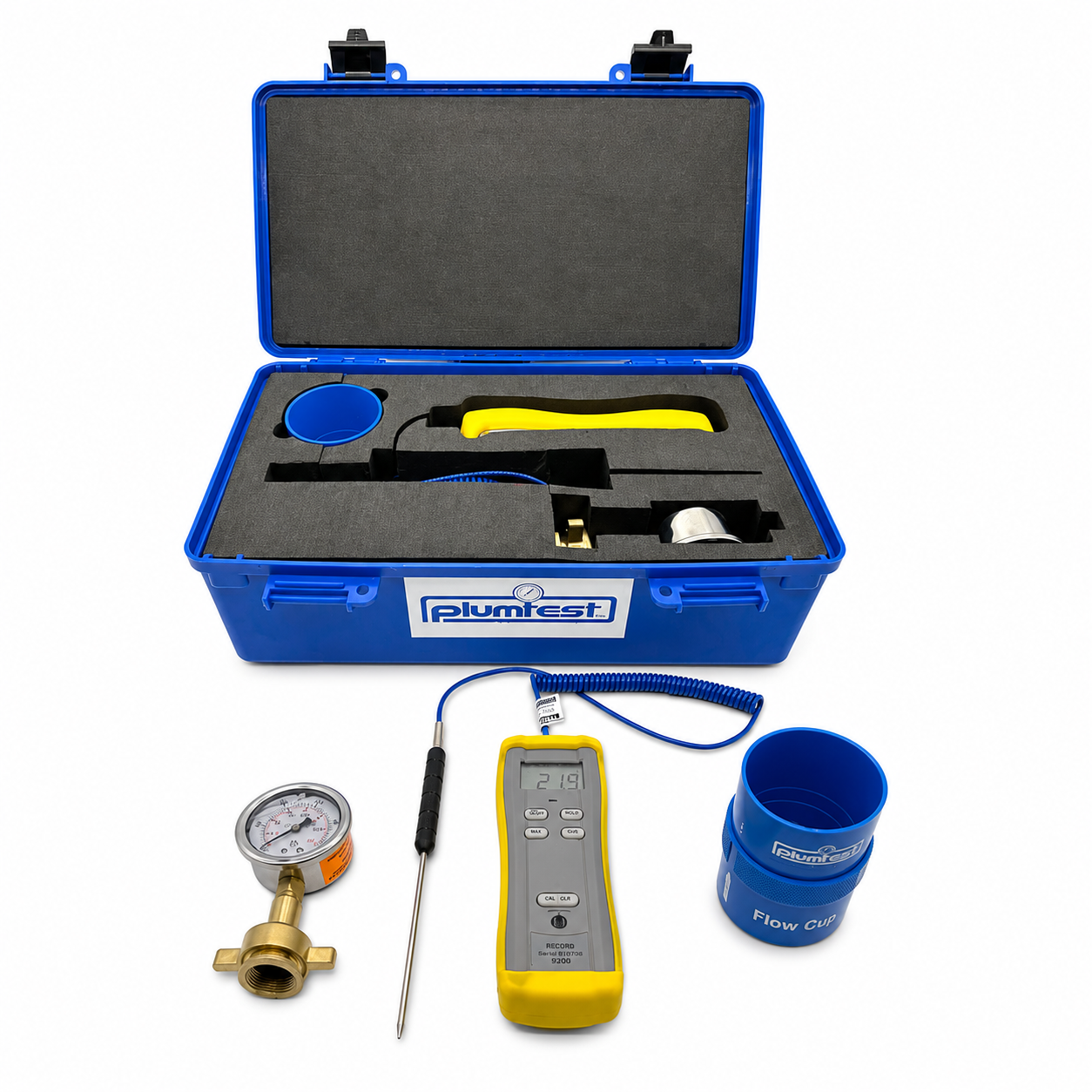 Plumtest TMV Test Kit - Flow Cup, Pressure Gauge & Digital Thermometer, Carry Case | 550296