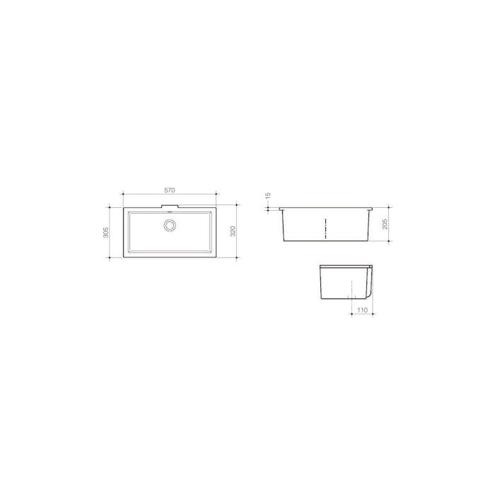 Caroma Quinn 570 Under Counter Basin