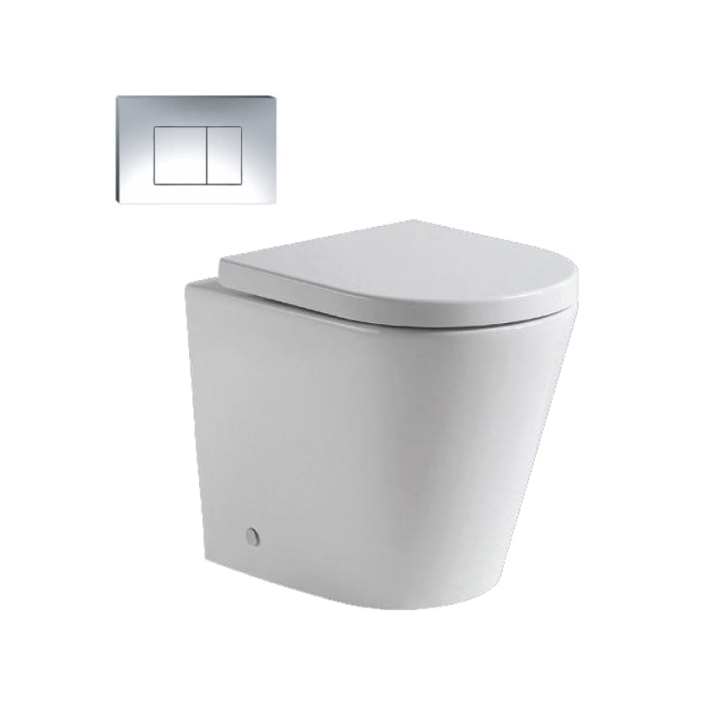 GENTEC STERISAN  In-Wall Wall Faced Toilet Suite w/ Concealed Cistern Soft Close White Double-flap Seat