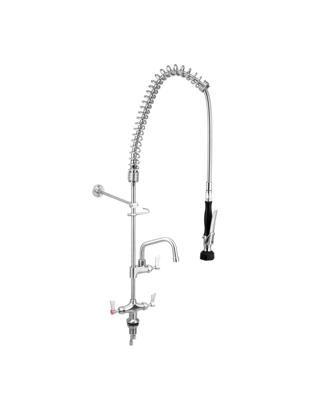 Stainless Steel Dual Hob Mounted Pre Rinse Unit With Pot Filler