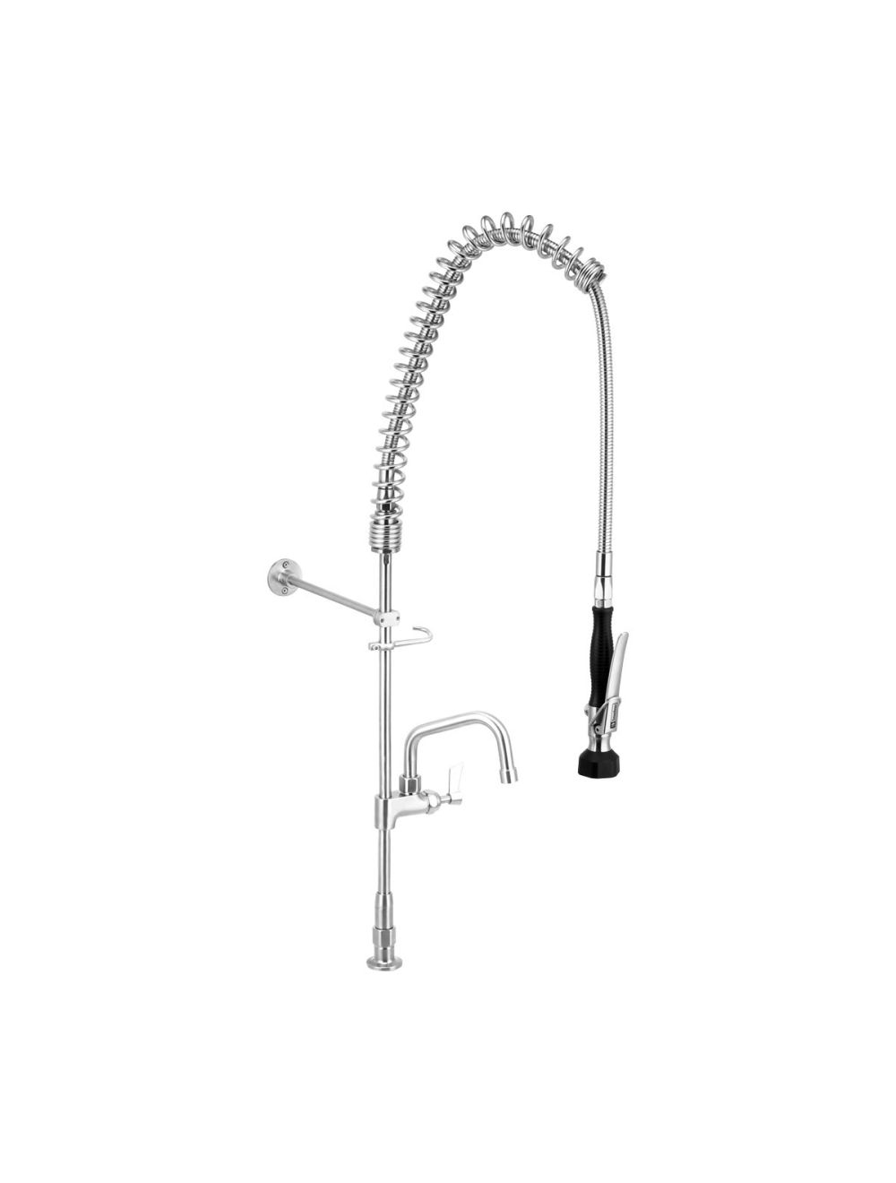 Stainless Steel Hob Mount Pre Rinse Unit With Pot Filler - No Stops