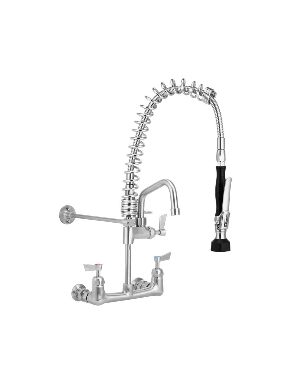 Compact Stainless Steel Exposed Wall Mounted Pre Rinse Unit With Pot Filler