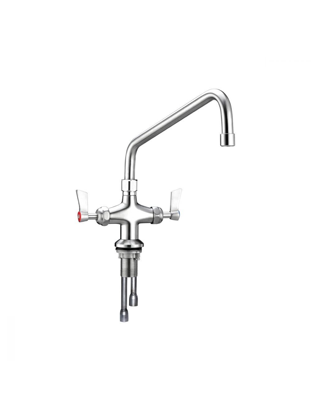 Stainless Steel Dual Hob Mount Tap Body with Spout