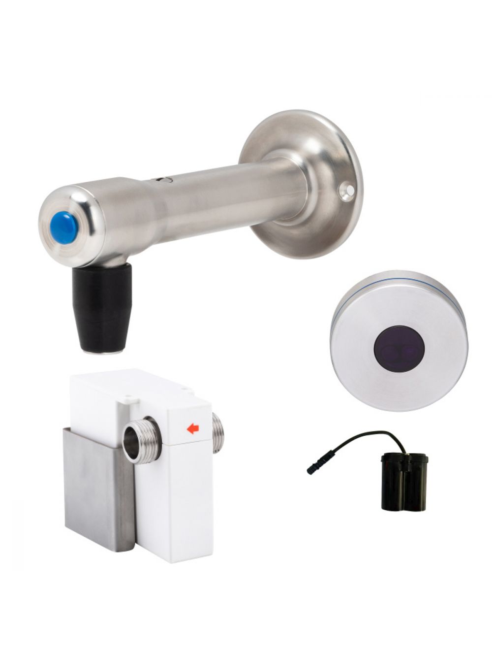 Wall-Mount Bottle Filler with Hob-Mount Sensor Battery Operated