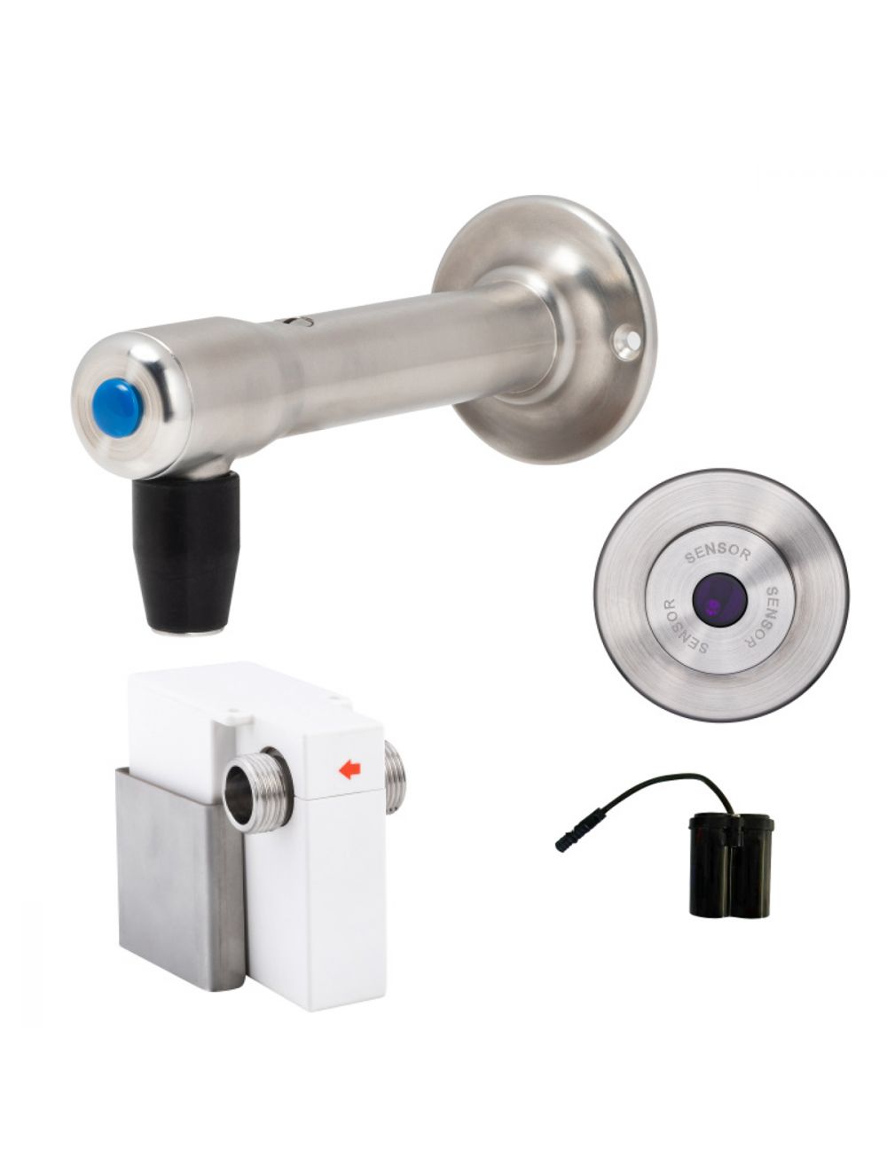Wall-Mount Bottle Filler with Wall-Mount Sensor Battery Operated