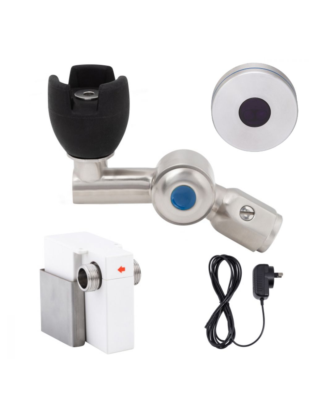 45 Degree Silicone Mouthguard Bubbler with Hob-Mount Sensor Mains Powered