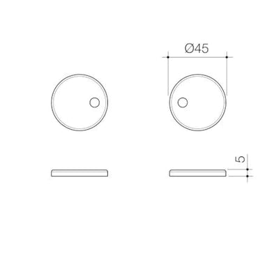 Urbane II Toilet Seat Hinge Caps - Matte Black