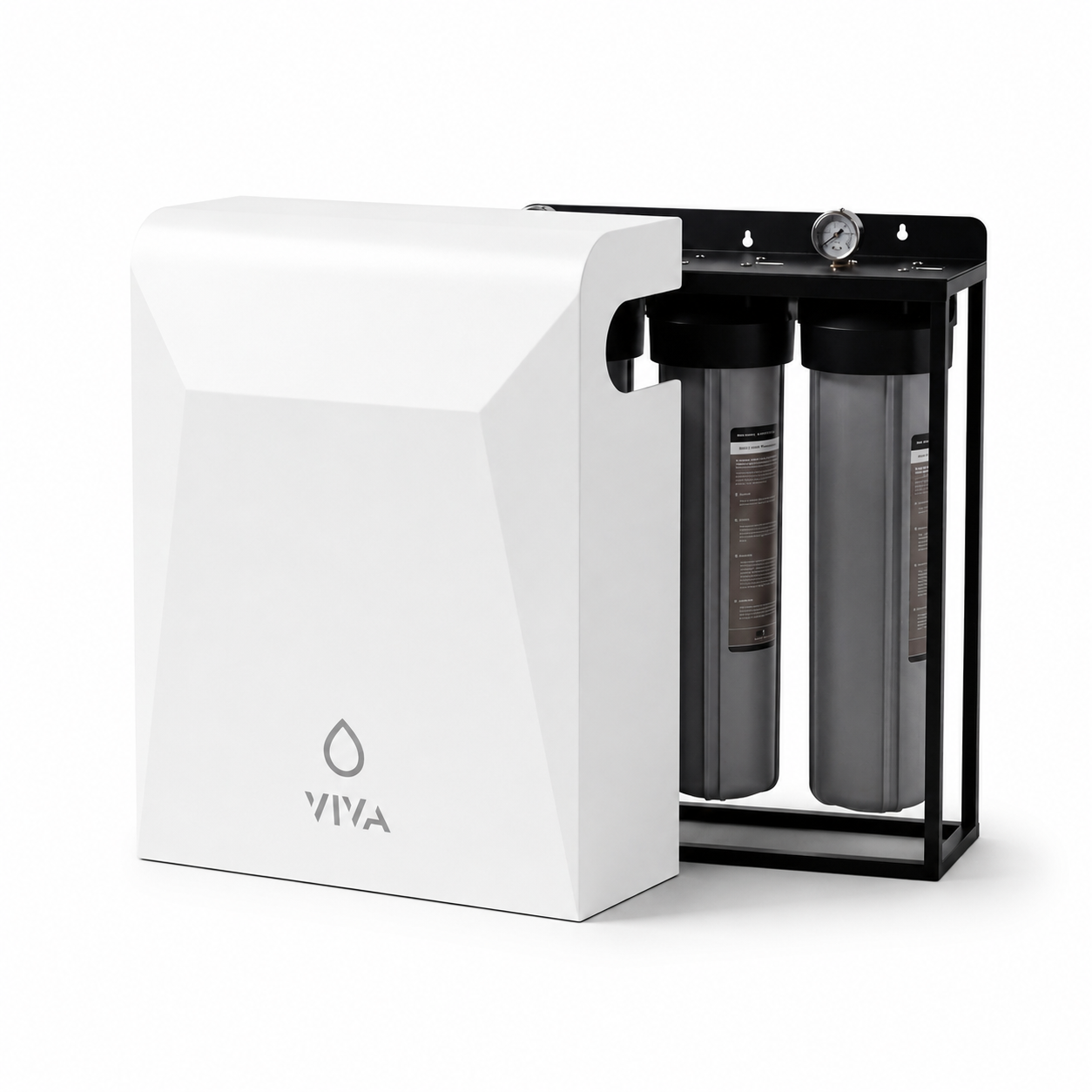 VIVA Whole House Water Filtration System — Triple Stage, 1 Micron, 100,000L | Black or White
