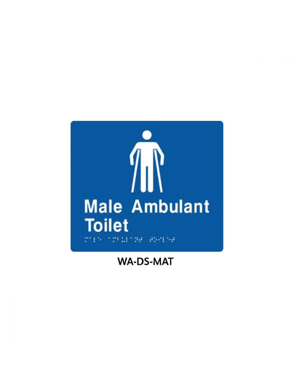 Braille Sign Male Ambulant Toilet (Blue)