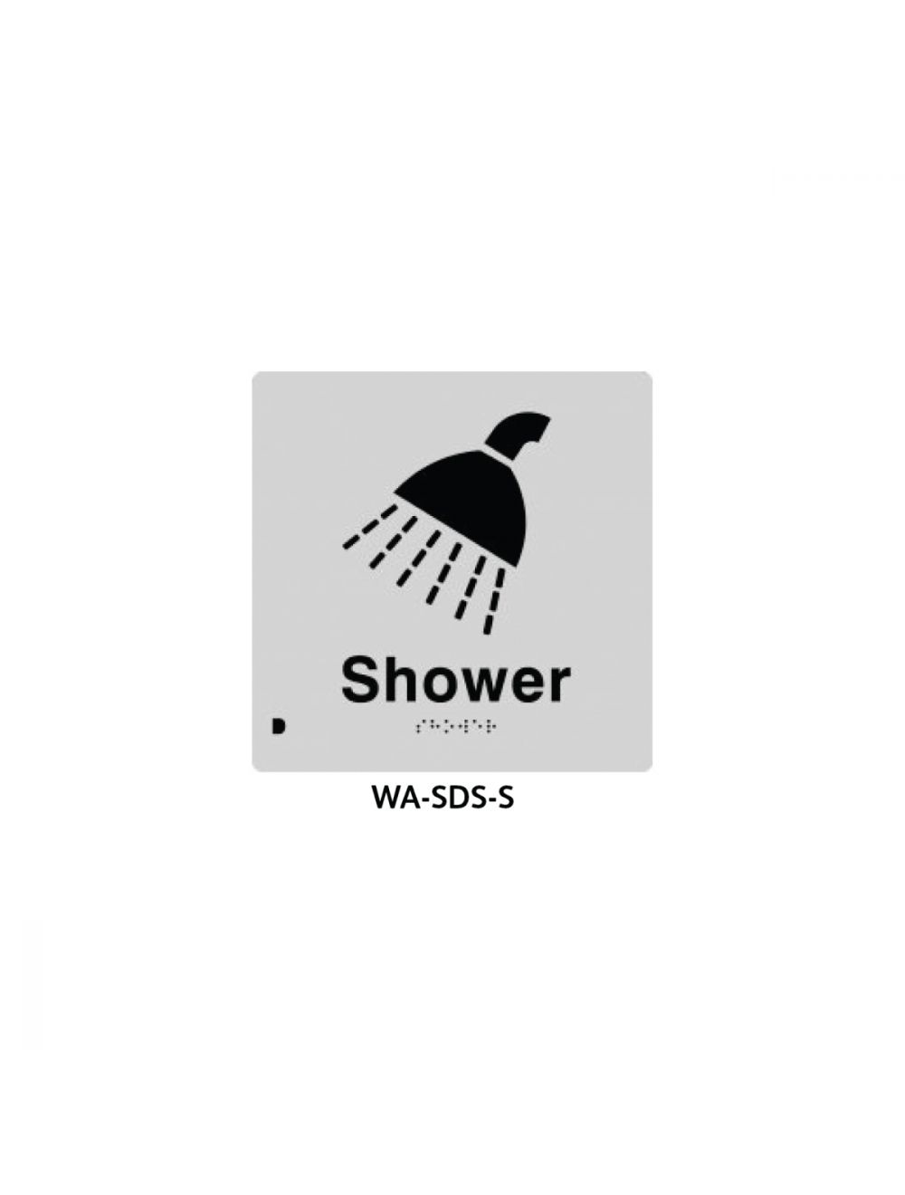 Braille Sign Shower (Silver)