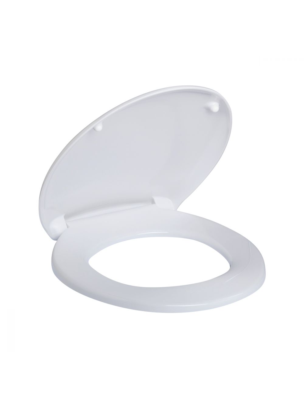Double Flap Closed Front Toilet Seat (White)