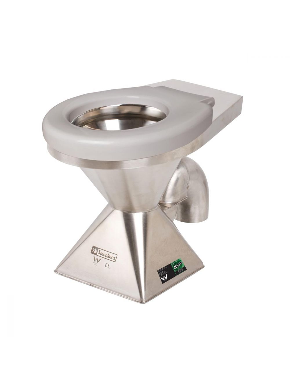 Disabled Pedestal Toilet Pan - S Trap with Assistance Single Flap White Toilet Seat