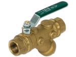 Lead Free DZR Brass Combined Ball Valve & Y Strainer F&F - WaterMarked, 20-25mm