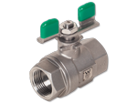 2-Piece Stainless Steel Ball Valve F&F BSP, T Handle - WaterMarked PN40