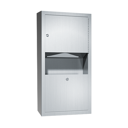 PAPER TOWEL DISPENSER & WASTE BIN 7.6L – SURFACE MOUNTED, TRADITIONAL COLLECTION