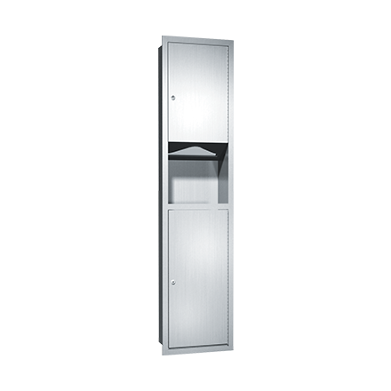 PAPER TOWEL DISPENSER & WASTE BIN 26L – RECESSED, TRADITIONAL COLLECTION