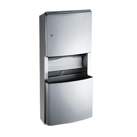 PAPER TOWEL DISPENSER & WASTE BIN 11.2L SURFACE MOUNTED, ROVAL COLLECTION