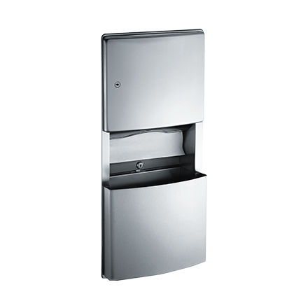 PAPER TOWEL DISPENSER & WASTE BIN 11.2L – SURFACE MOUNTED, ROVAL COLLECTION