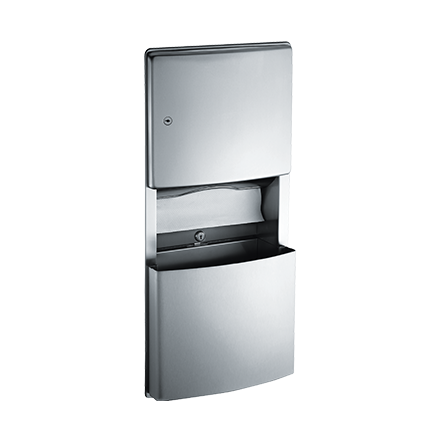 PAPER TOWEL DISPENSER & WASTE BIN 11.2L SURFACE MOUNTED, ROVAL COLLECTION