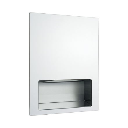 PAPER TOWEL DISPENSER – COMPLETELY RECESSED, WHITE PHENOLIC DOOR, PIATTO™ COLLECTION