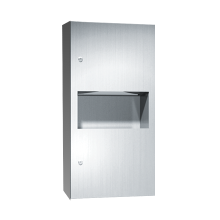 PAPER TOWEL DISPENSER & WASTE BIN 8.4L – SURFACE MOUNTED, SIMPLICITY COLLECTION