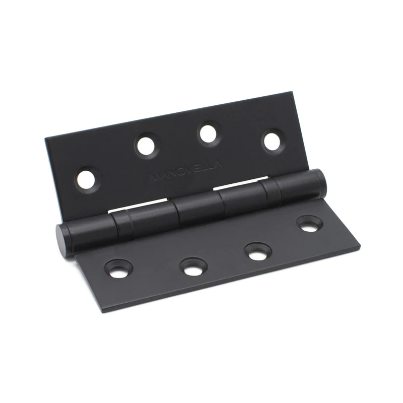 Matt Black Ball Bearing Hinge (Pair) 100mm x 75mm