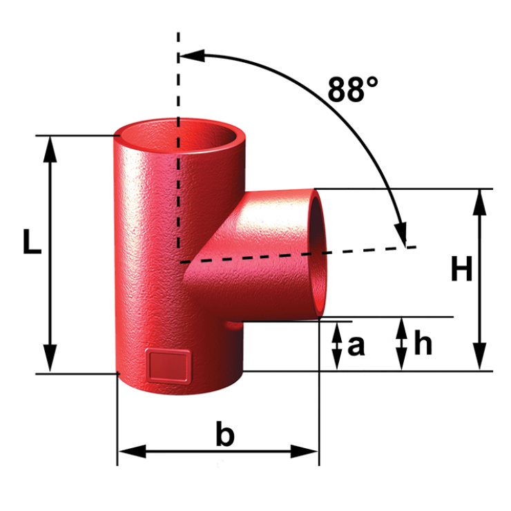 Ensign Fittings - 87° Single Branch