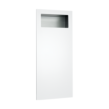 WASTE BIN 45.4L – COMPLETELY RECESSED, WHITE PHENOLIC DOOR, PIATTO COLLECTION