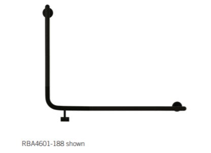 RAFFAELLO 90° RH ACCESSIBLE GRAB RAIL | WHITE