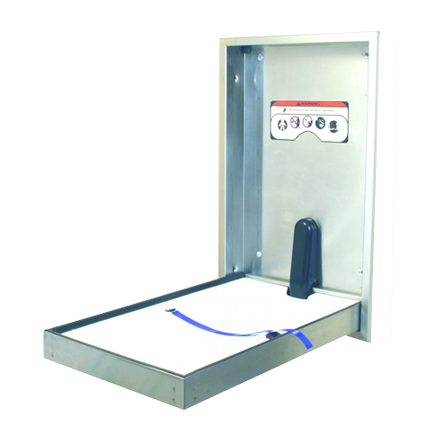 Baby Change Station, Vertical, Full Stainless Steel - Surface Mounted