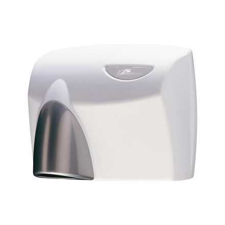 Autobeam Automatic Hand Dryer - White With Silver Gloss Nozzle