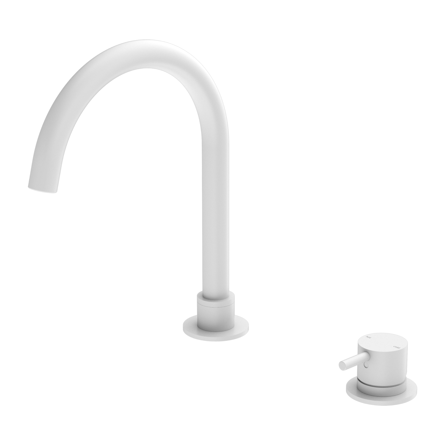 Mecca Hob Basin Mixer and Spout (Round)