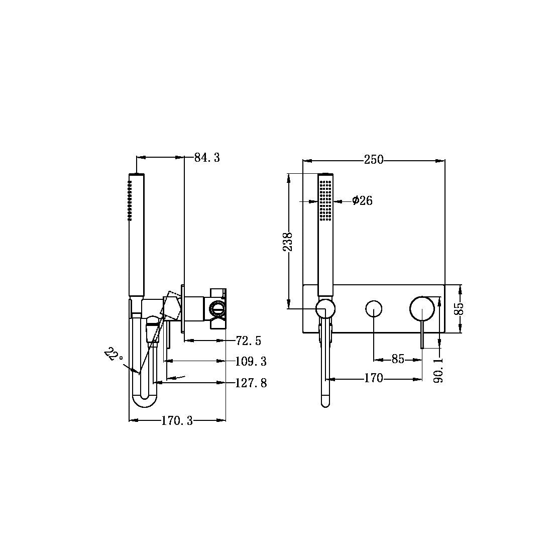 Mecca Shower Divertor Mixer System