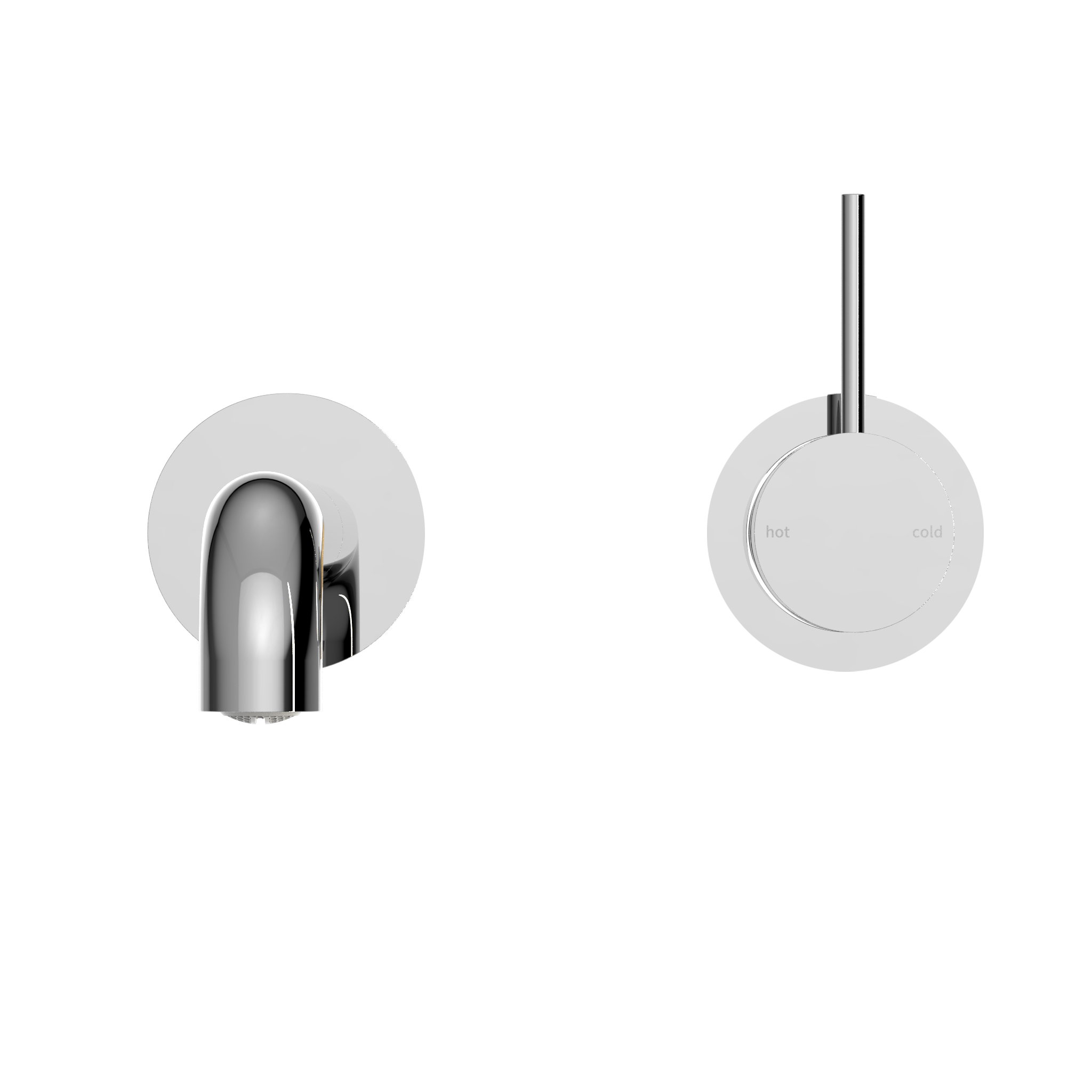 Mecca Wall Basin Mixer Handle Up 160mm