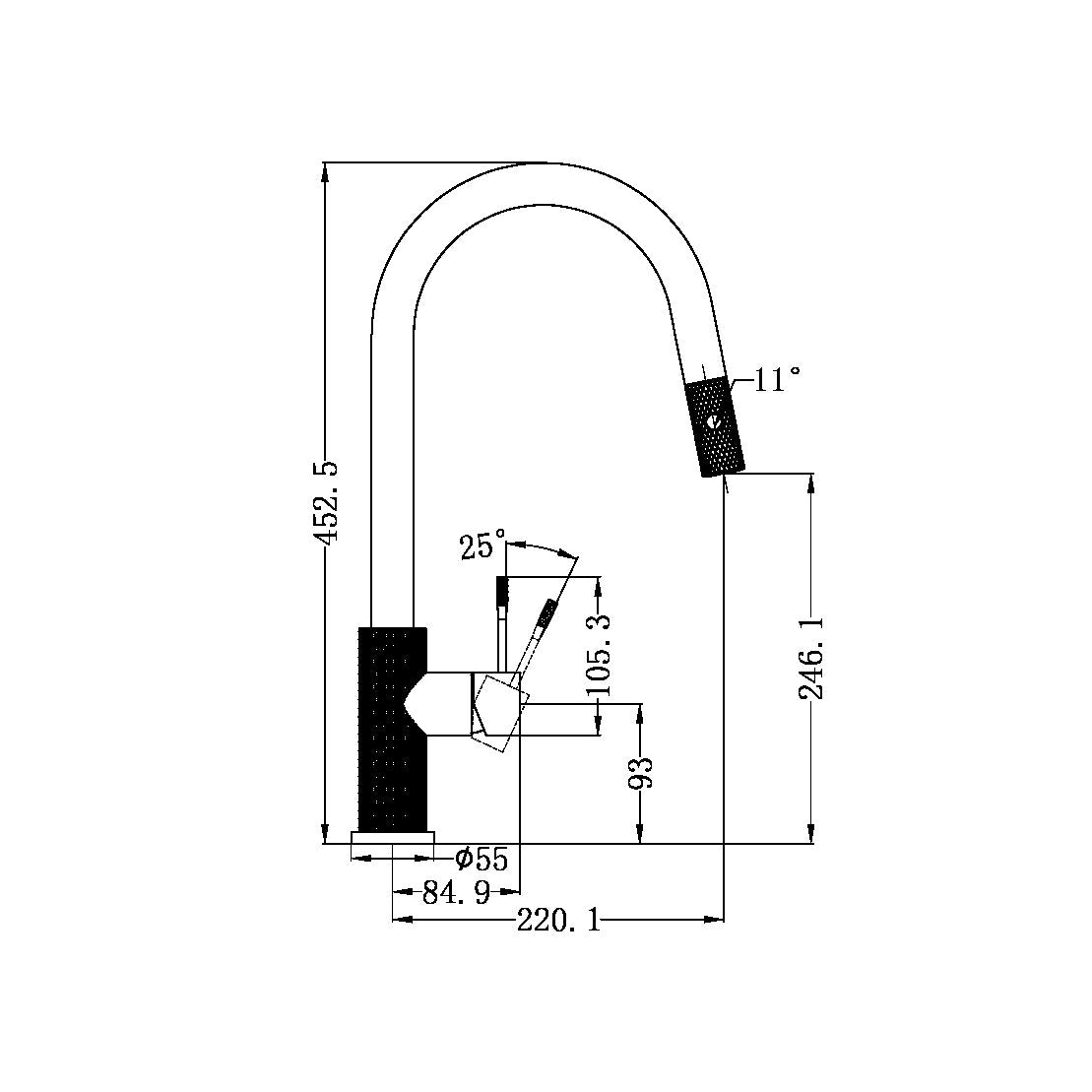 Opal Pull Out Sink Mixer With Vege Spray Function