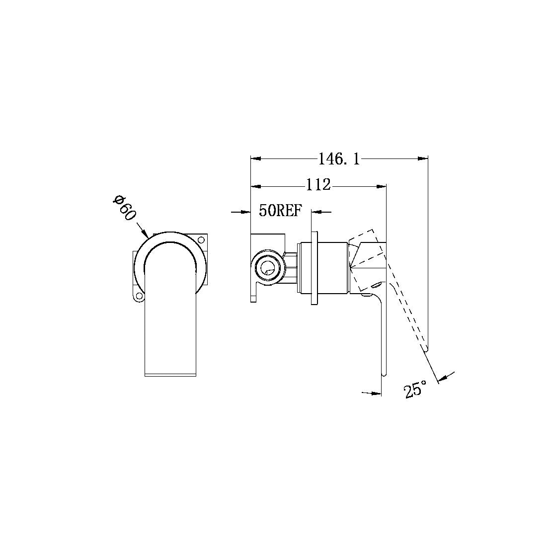 Bianca Shower Mixer with 60mm Round Plate