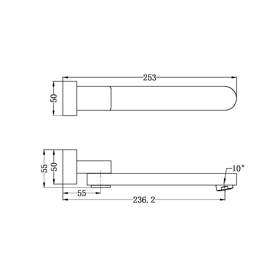Bianca/Ecco / Swivel Bath Spout